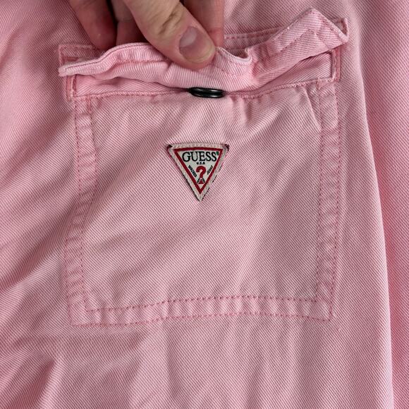 Guess Bowie Cargo Chino Jogger Pant Women 29 Pink Pockets Zipper Leg Tencel Soft - Picture 15 of 16